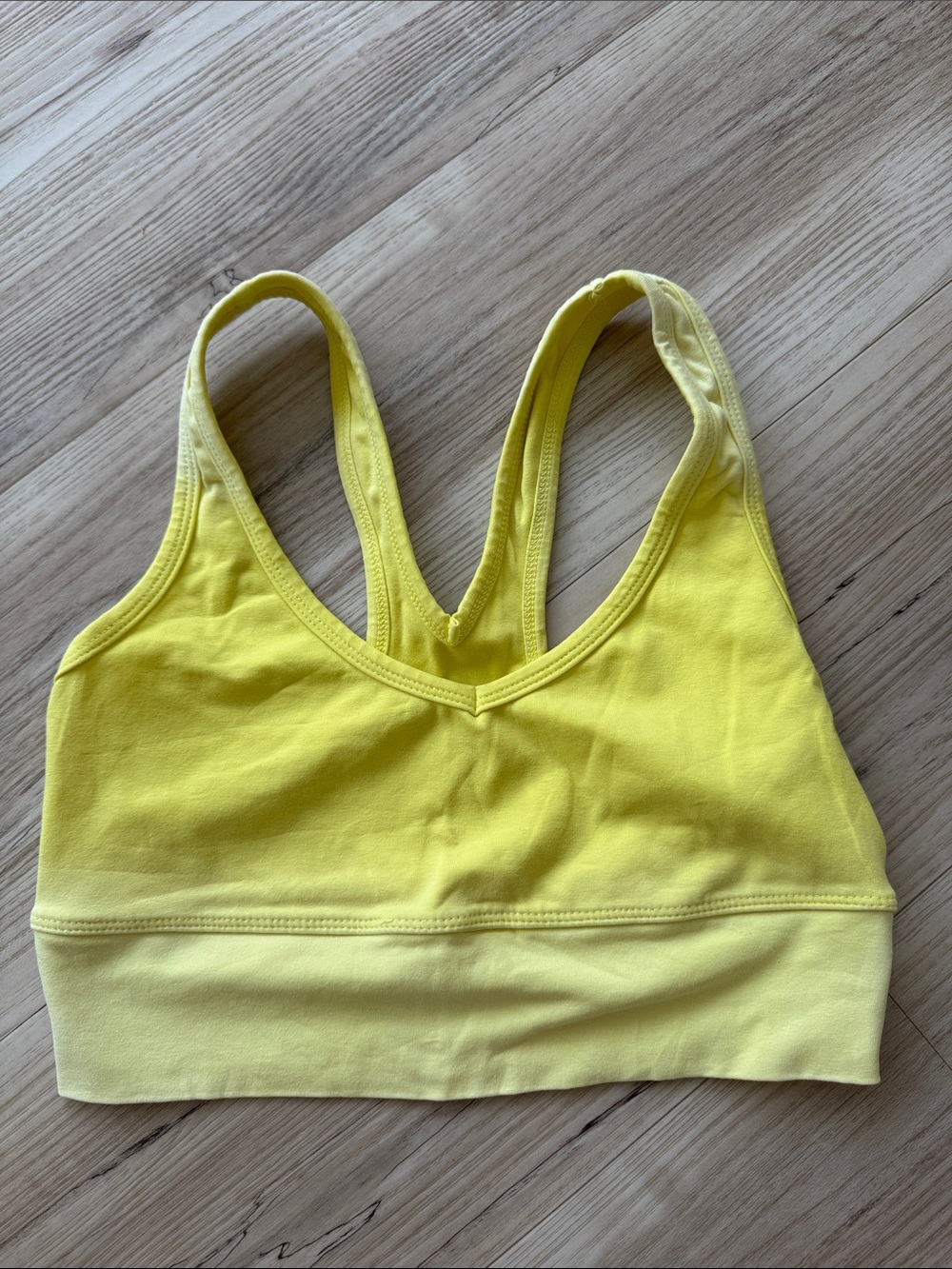 Electric Rose Yellow Racerback Sports Bra